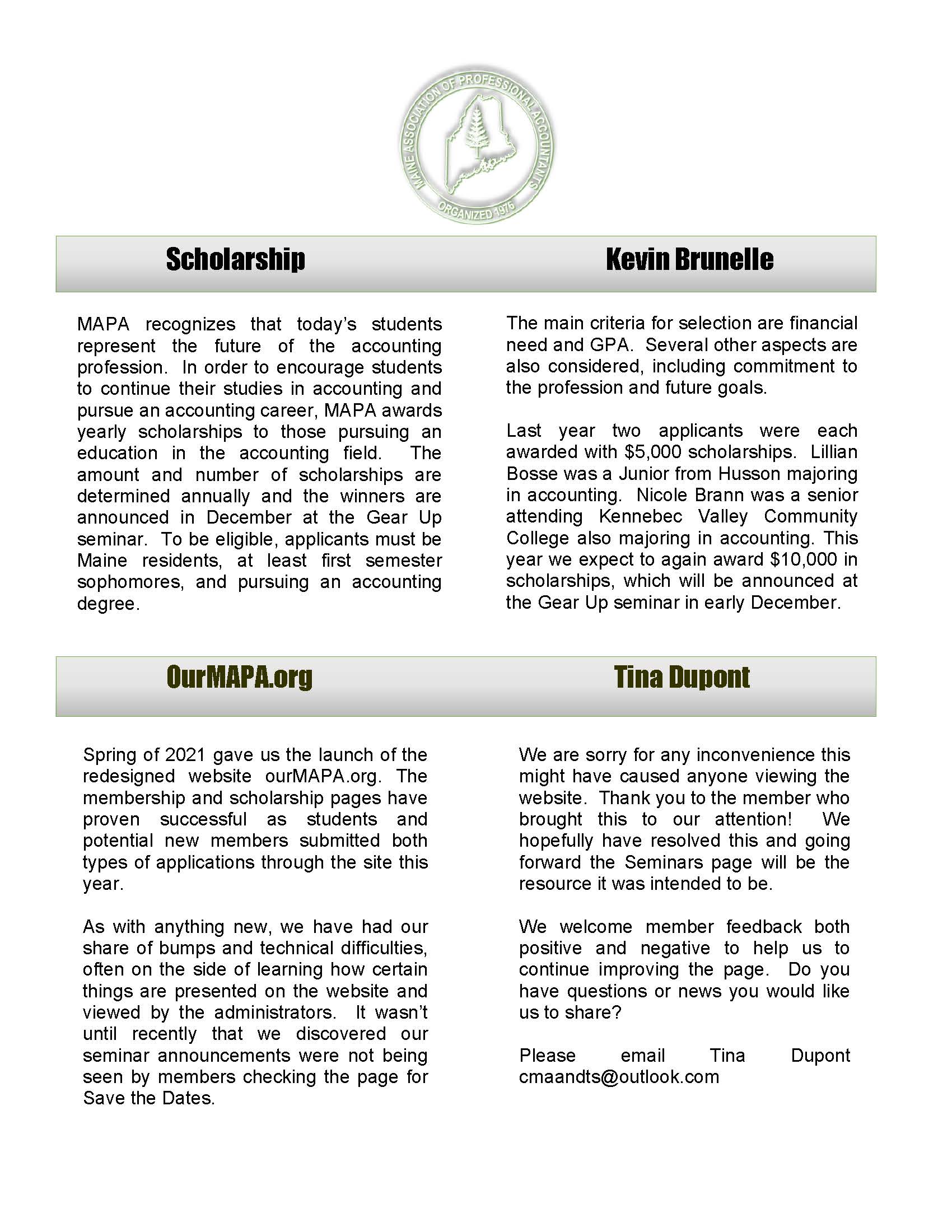 2021 Newsletter Page 2